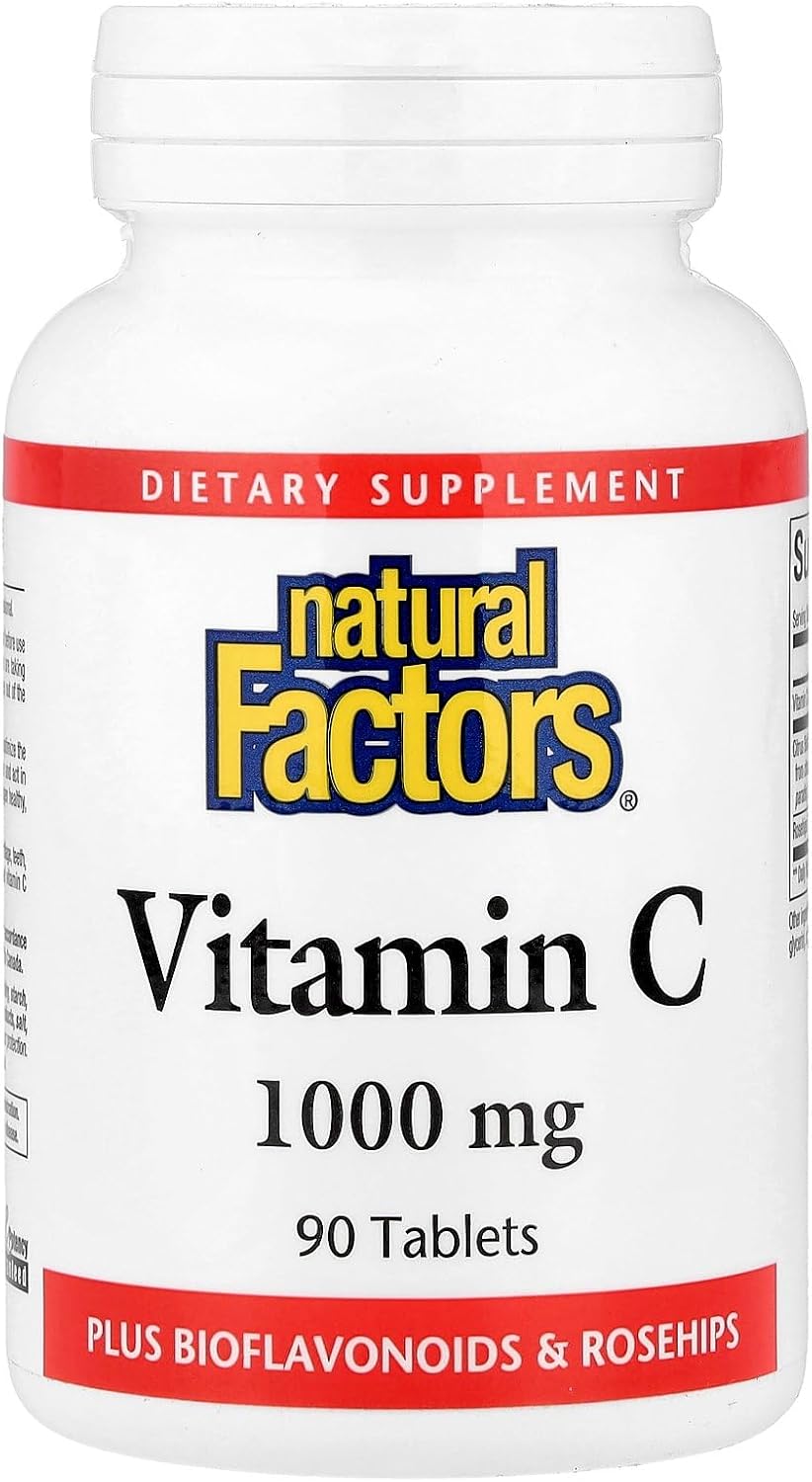 Natural Factors Vitamin C 1000 mg with Bioflavonoids & Rosehips, 90 Tablets