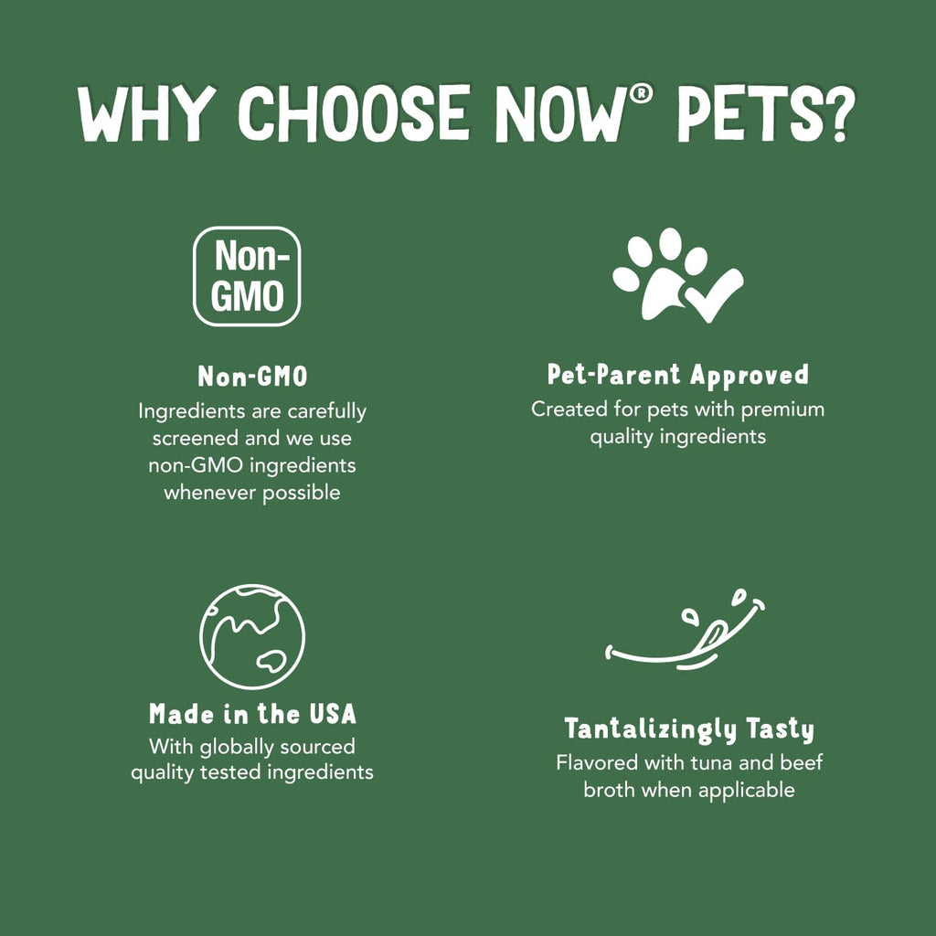 NOW Pet Health GI Support - Suplemento Digestivo para Perros y Gatos - 90 Comprimidos Masticables