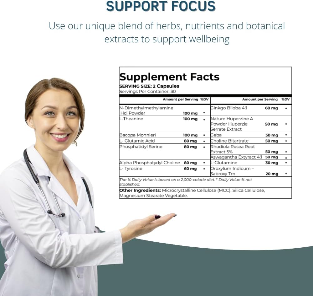 Neural-L Natural Brain Support Supplement 60 Cápsulas