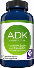 MD.LIFE ADK Vitamin Supplement – Complejo de Vitaminas A, D3 y K2 – 120 Cápsulas