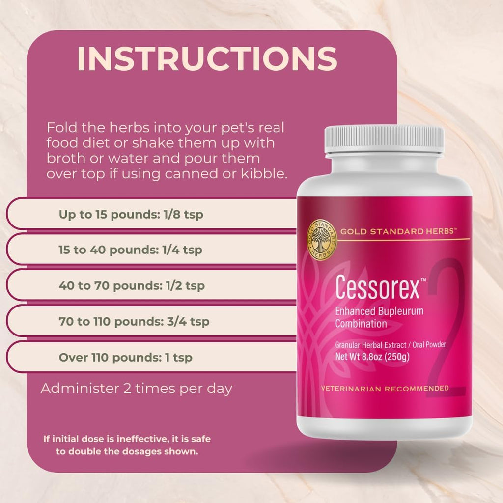 Cessorex Alivio de Alergias y Apoyo Inmunológico para Perros - Suplemento Herbal Natural - 250g