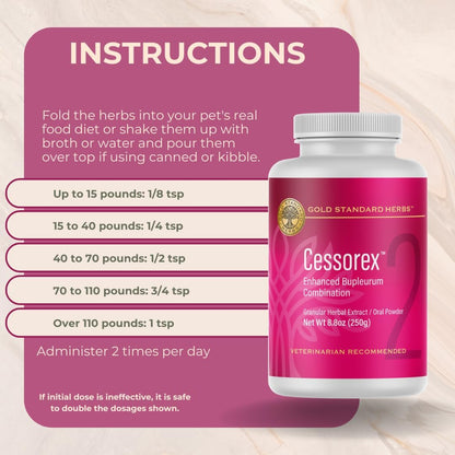 Cessorex Alivio de Alergias y Apoyo Inmunológico para Perros - Suplemento Herbal Natural - 250g – Image 4