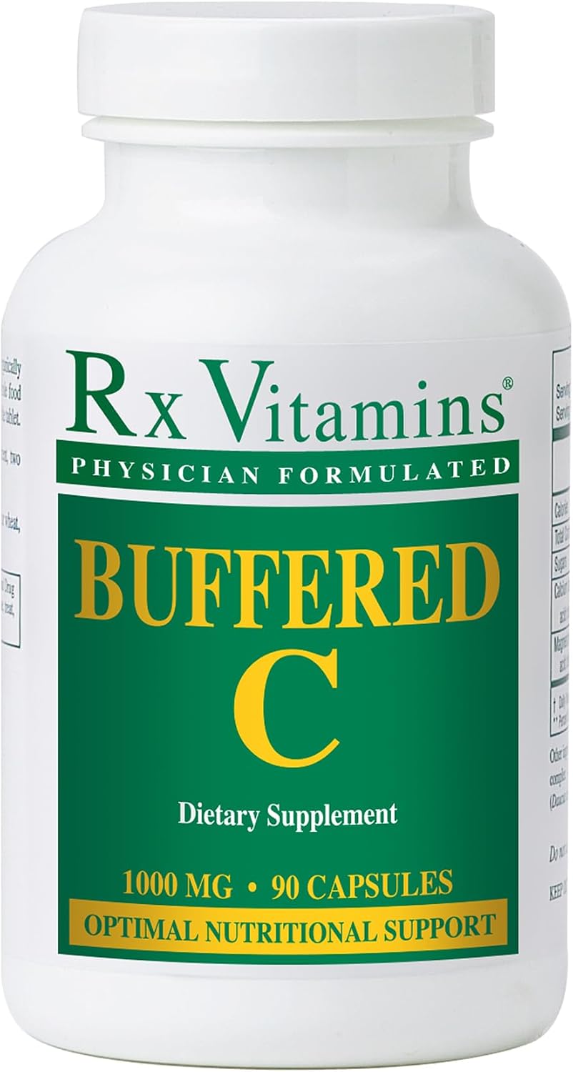 RX Vitamins - Vitamina C Amortiguada 500 mg – 90 cápsulas