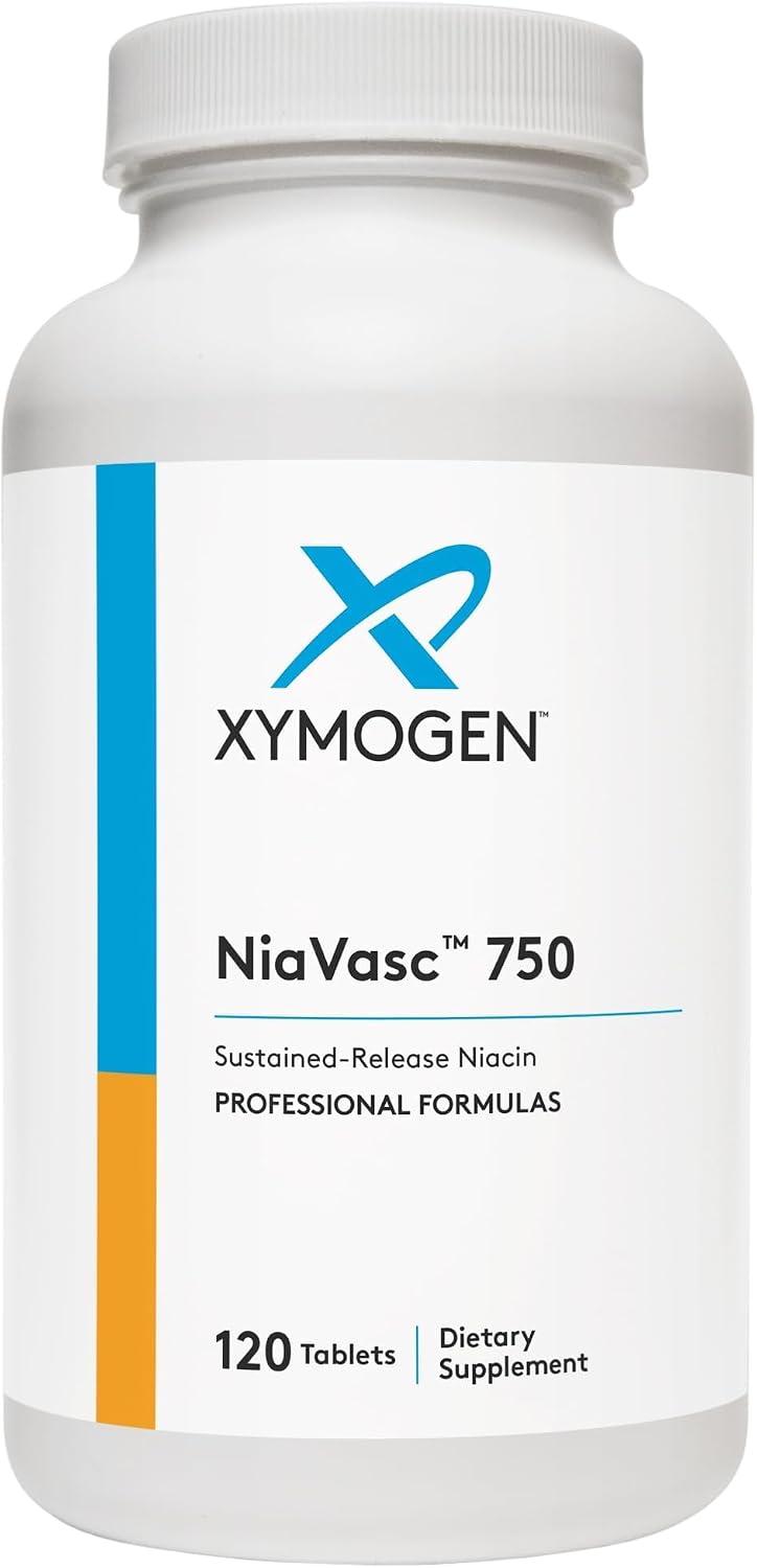 XYMOGEN NiaVasc - Niacina de Liberación Sostenida 750 mg - 120 Cápsulas