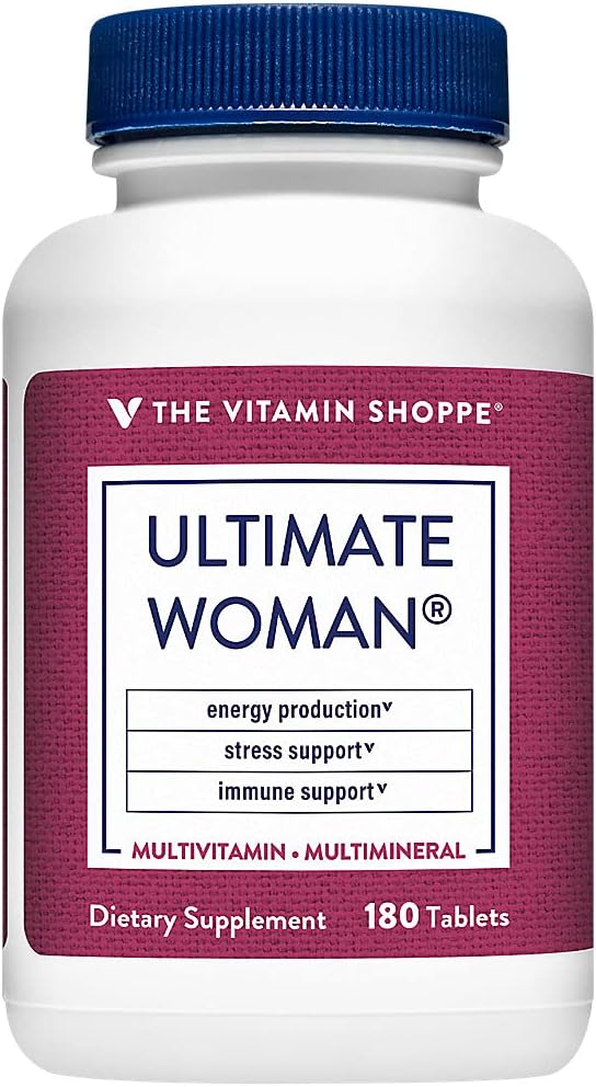 The Vitamin Shoppe Ultimate Woman Multivitamin – Multivitamínico para Mujeres, 180 Comprimidos