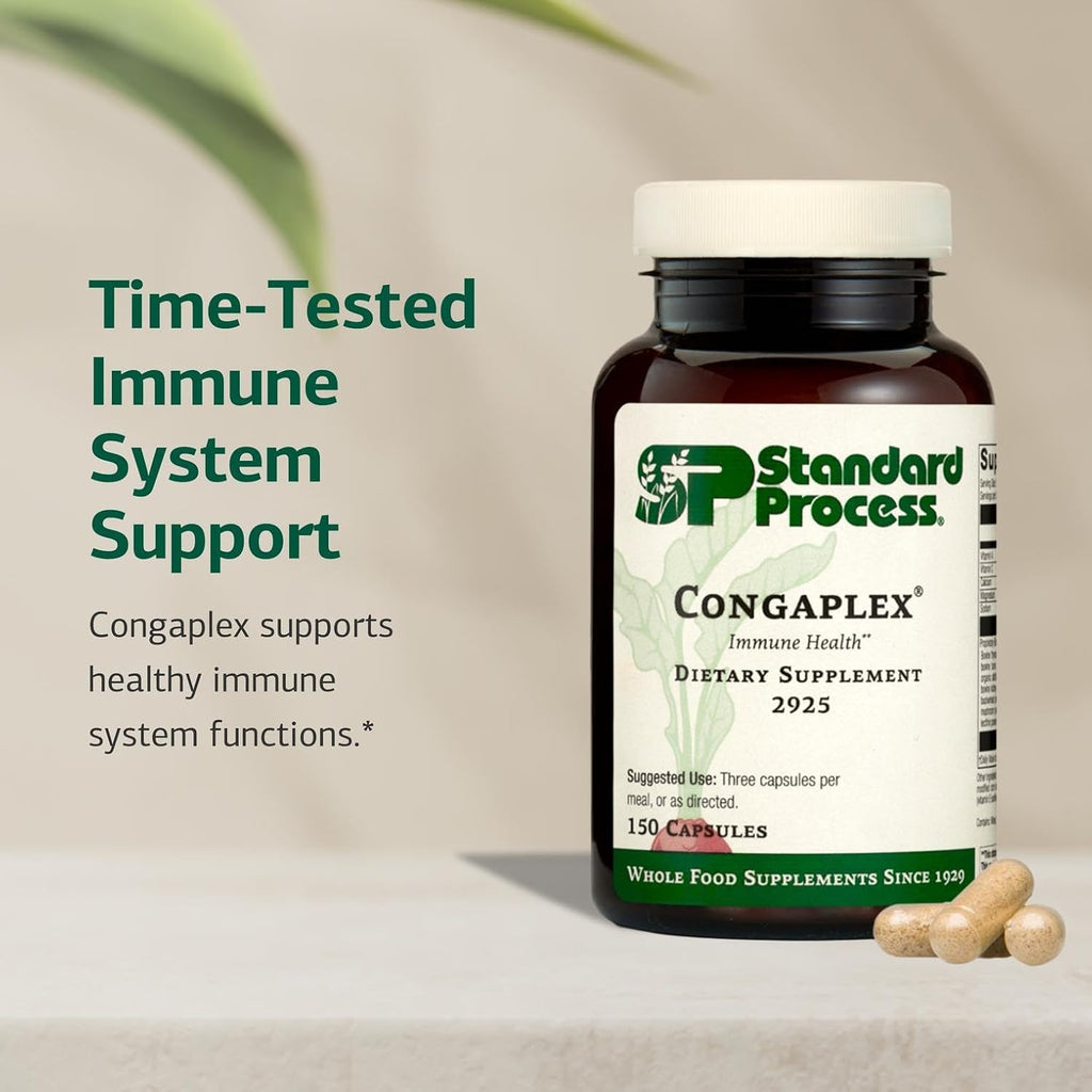 Congaplex - Immune System Health Supplement with Vitamin C, Calcium, Magnesium, and Mushrooms - 150 Capsules