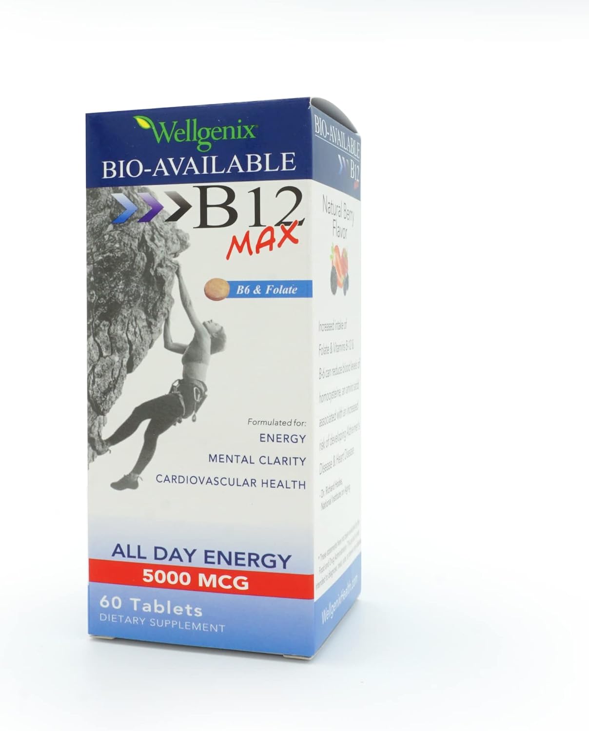 Wellgenix Bio-Available Sublingual B12 Max - 120 Comprimidos