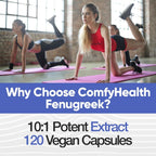 Comfy Health Fenogreco Cápsulas 2410mg con Bioperine - 120 Cápsulas