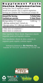 Bio Nutrition Moringa 5000mg 60 Vegetarian Capsules | Complete Green Superfood | Natural Multivitamin | Energy & Digestive Health