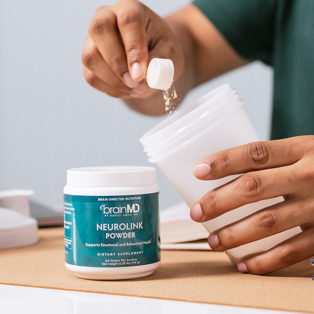 BRAINMD NeuroLink Powder – 114g – Suplemento para Memoria, Enfoque y Concentración