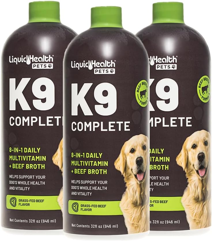 LIQUIDHEALTH K9 Complete Multivitamínico Líquido 8 en 1 para Perros - 946 ml