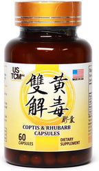 Coptis Rhubarb Capsules - 60 Cápsulas Vegetales - 500mg - USTCM
