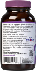 Bluebonnet Nutrition Eye Care Macular & Blue, Salud ocular y protección contra luz azul, Vegano, Certificado Kosher, Sin gluten, Sin lácteos, 60 Cápsulas vegetales, 30 dosis