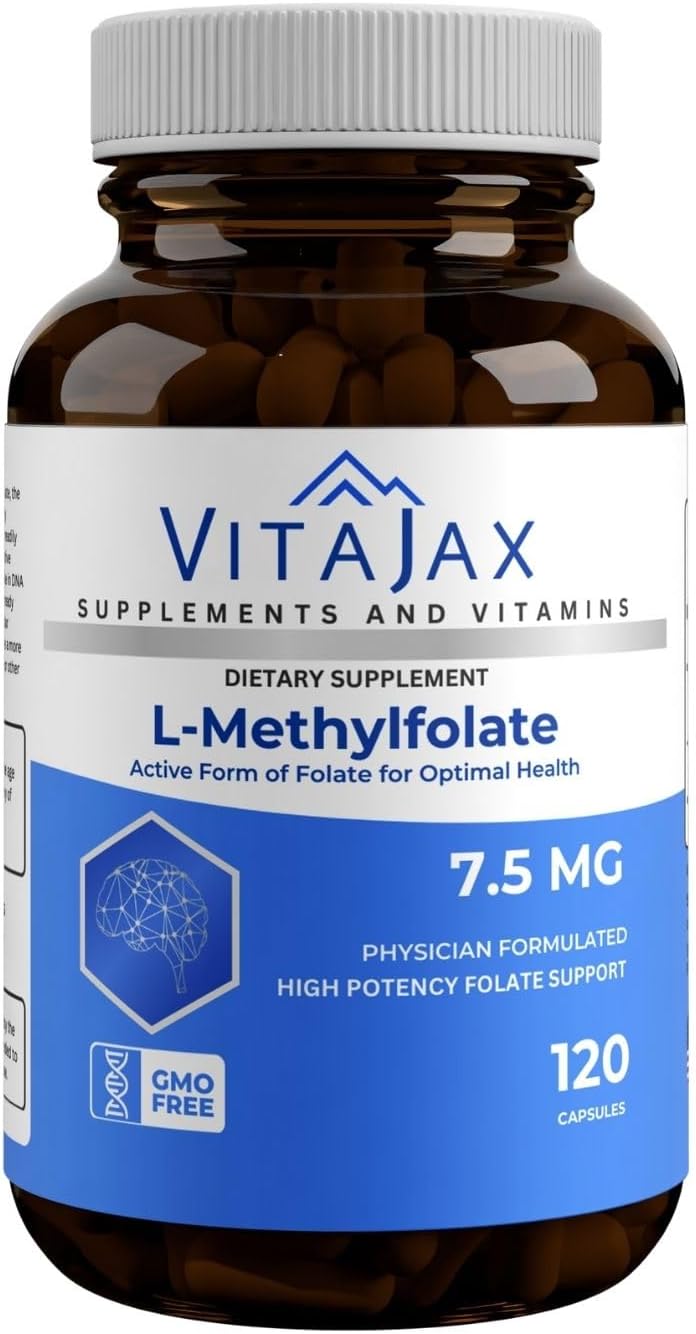 L-Methylfolate 7.5 mg, 120 cápsulas - Vitajax