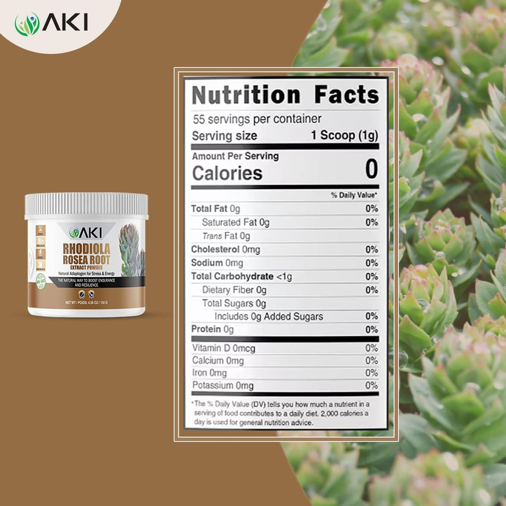 Rhodiola Rosea en Polvo (130g) - AKI