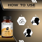 Shilajit Cápsulas 1000 mg con Ácido Fúlvico - 180 Cápsulas Vegetarianas - mi Nature
