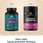 Ancient Nutrition Multivitamin for Women, Women's Fermented Multivitamin with Methylated Vitamin C, D, K, Zinc & Magnesium, Immune Support, Vegan, 60 Ct