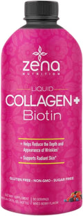 Zena Nutrition Colágeno Líquido Premium con Biotina – 887 ml (30 oz)