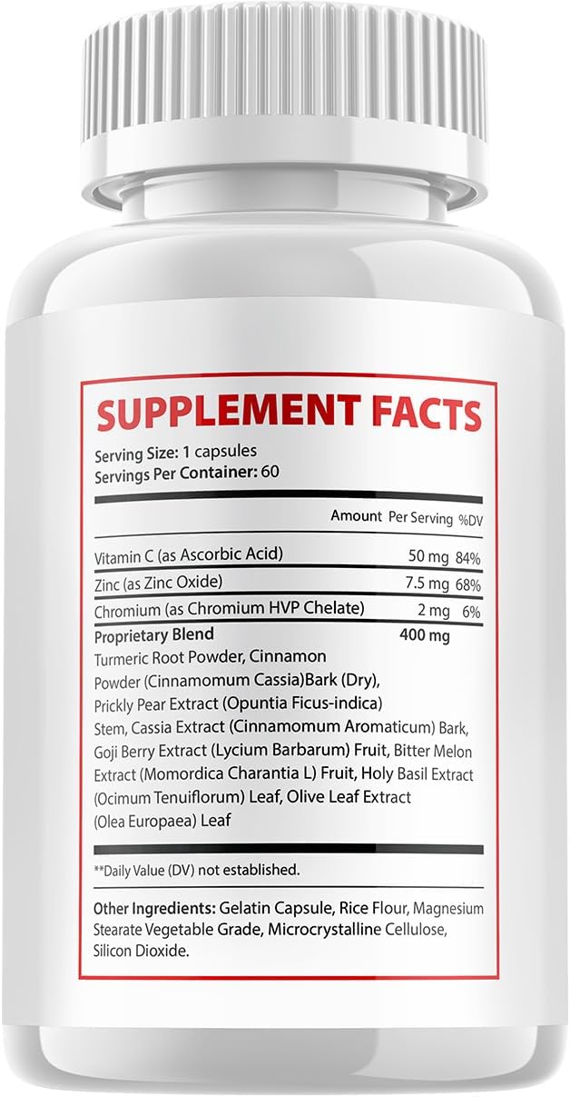 Cápsulas Glucovate - Suplemento Avanzado de Fórmula Natural (3 Paquetes, 180 Cápsulas)
