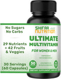 SHIFAA NUTRITION Multivitamínico Halal para Mujeres, Hombres y Adultos | 30 Cápsulas Líquidas con Hierro, Vitaminas A, B6, B12, Biotina, Niacina, C, D3, E, Zinc, Calcio, Ácido Fólico, CoQ10