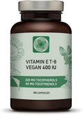 Procapsin Vitamina E Completa - 400 UI - 180 Cápsulas - Todos los 8 Tocoferoles y Tocotrienoles - Vegano