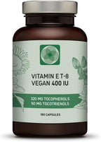 Procapsin Vitamina E Completa - 400 UI - 180 Cápsulas - Todos los 8 Tocoferoles y Tocotrienoles - Vegano