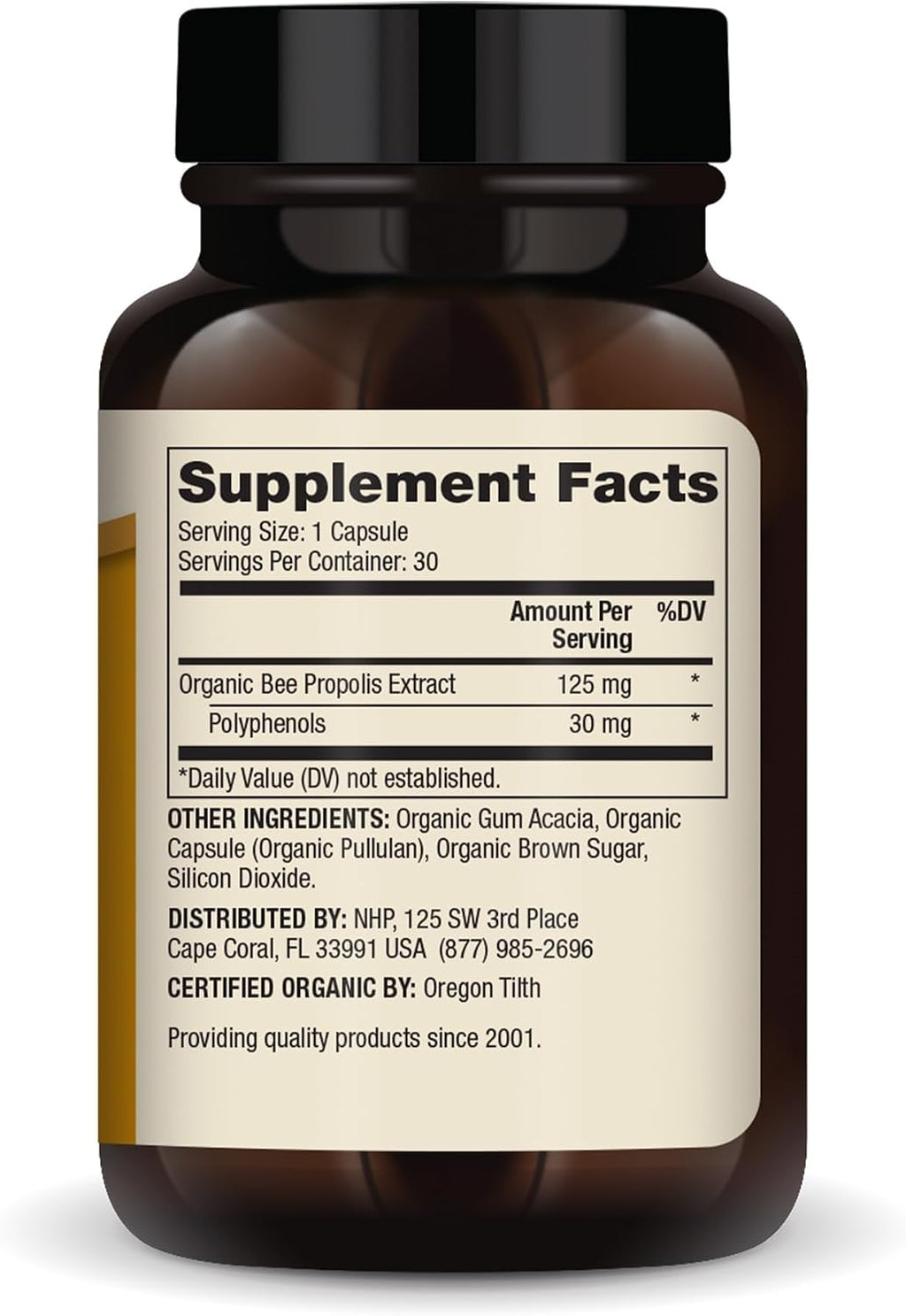 Dr. Mercola Organic Bee Propolis, 30 Cápsulas