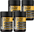 ONNIT Alpha Brain Cápsulas Nootrópicas para Hombres y Mujeres, IGEN Non-GMO Tested, Memoria, Concentración y Claridad Mental, con L-Teanina y Vitamina B6, 30 Cápsulas por Envase, Paquete de 4 (120 Cápsulas)