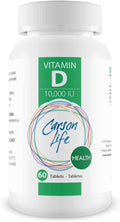 Carson Life Vitamina D 10.000 UI, 60 Cápsulas Líquidas