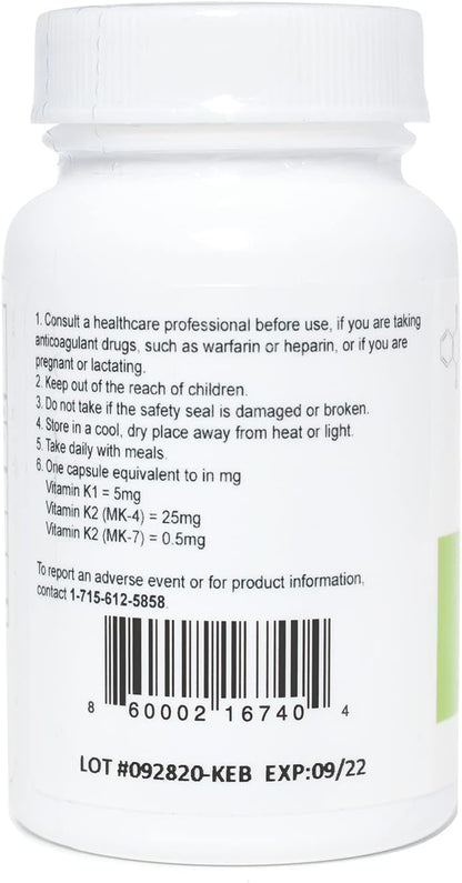 Koncentrated K - 30.5 mg de Vitaminas K y 2 mg de Astaxantina, 60 Cápsulas – Image 3