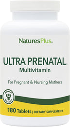 NaturesPlus Ultra Prenatal Multivitamínico - 800 mcg Folato, 180 Comprimidos Vegetarianos