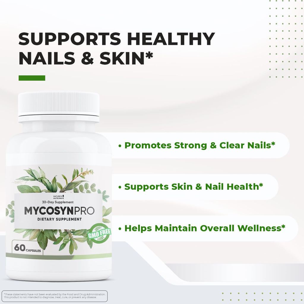 Mycosyn Pro - Suplemento Natural con Vitamina C, Folato y Biotina | 60 Cápsulas