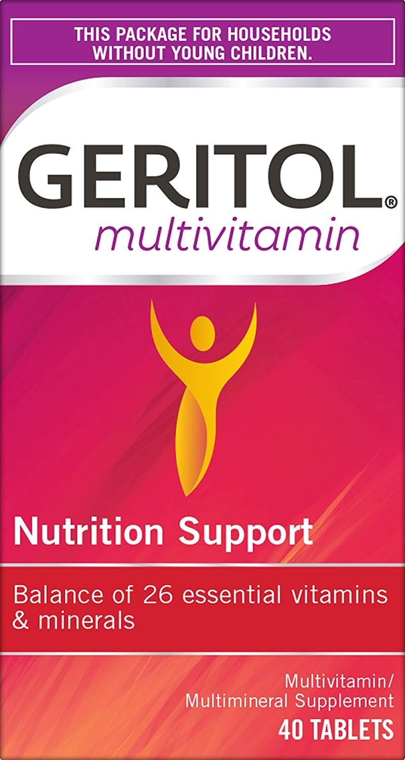 Geritol Multivitamínico y Mineral - 40 Comprimidos (Paquete de 3)