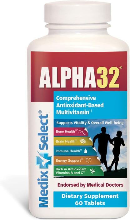 Medix Select ALPHA32 - Multivitamínico – El funcionamiento normal del sistema inmunitario (vitaminas A, C, D, B6, – Image 1