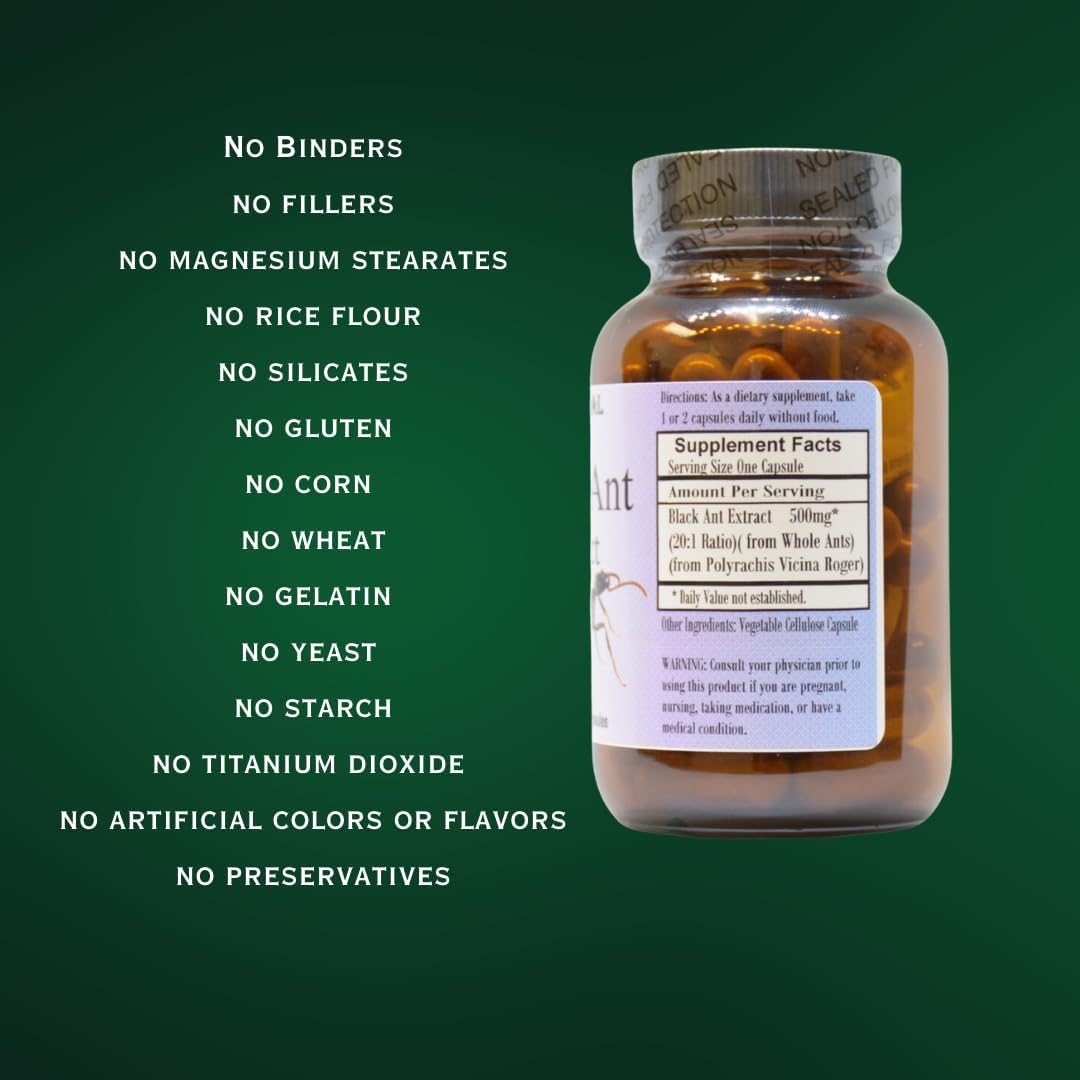 Barlowe's Herbal Elixirs Extracto de Hormiga de Montaña | 20:1 | 500 mg | 60 Cápsulas Veganas