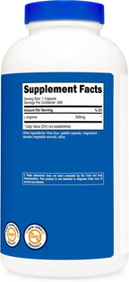 Nutricost L-Arginine 500mg, 300 Capsules - Vegan & Gluten Free