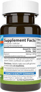 Carlson Labs E-Gems Vitamina E Natural 400 IU, 60 Cápsulas Blandas