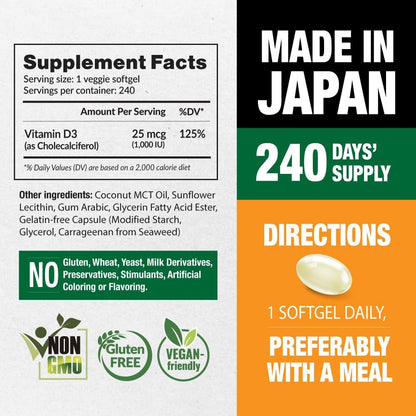LABO Nutrition Liposomal Vitamin D3 - 1000 – Dosis: Ajusta la dosis a tus necesidades. Para mantenimiento general, – Image 7