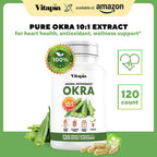Vitapia Extracto de Okra 10:1 - 120 Cápsulas Veganas - Salud Cardíaca y Digestión