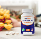 Vitamina B1 (Tiamina Mononitrato) 100 mg – 250 Comprimidos Vegetales