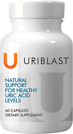 Uriblast Suplemento Natural de Ácido Úrico con Cúrcuma, Arándano y Cereza Ácida - 6 Paquetes (180 Días)
