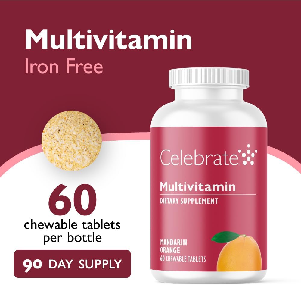 Celebrate Vitamins Bariatric Multivitamin Chewable Iron Free - 180 Count Orange Flavor