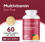 Celebrate Vitamins Bariatric Multivitamin Chewable Iron Free - 180 Count Orange Flavor