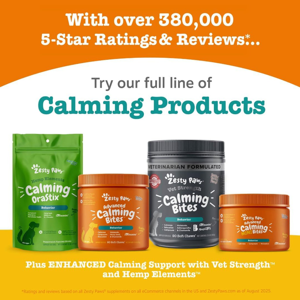 Zesty Paws Senior Advanced Calming & Cognition – Snacks blandos para perros mayores
