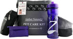 Kit de Cuidado para Perros Mayores Amber NaturalZ con Suplementos Herbales Adizone, Cartricil Plus, DermaNERV y Life Cell - Incluye Bolsa, Botella de Agua, Kit de Vendas y Comederos