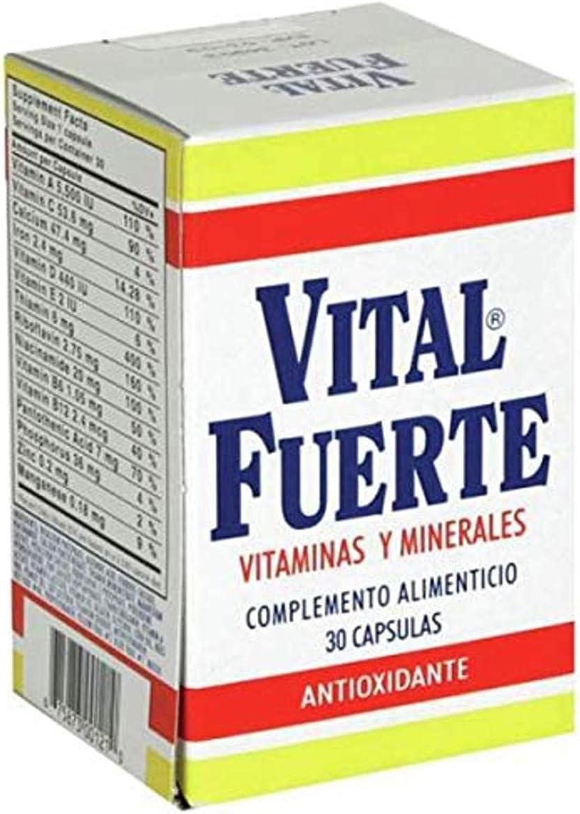 Vital Fuerte – Complemento de Vitaminas y Minerales (30 Cápsulas)