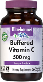 Bluebonnet Buffered Vitamin C 500 mg, 90 Vegetable Capsules