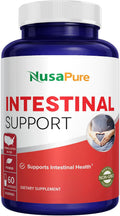 NusaPure Apoyo Intestinal para Humanos (sin OGM), Ajenjo, Ajo, Cáscara de Nuez Negra, 60 Cápsulas