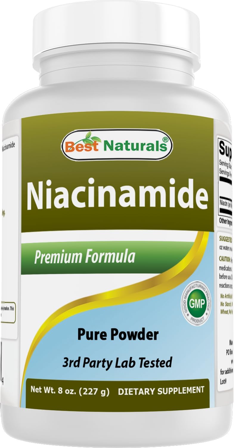 Best Naturals Niacinamida (Vitamina B3) en Polvo Pura 227 g