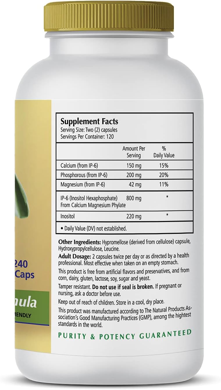 1-TDC WorkSoWell IP-6 Energy Immune Support Formula – 240 Cápsulas Vegetales